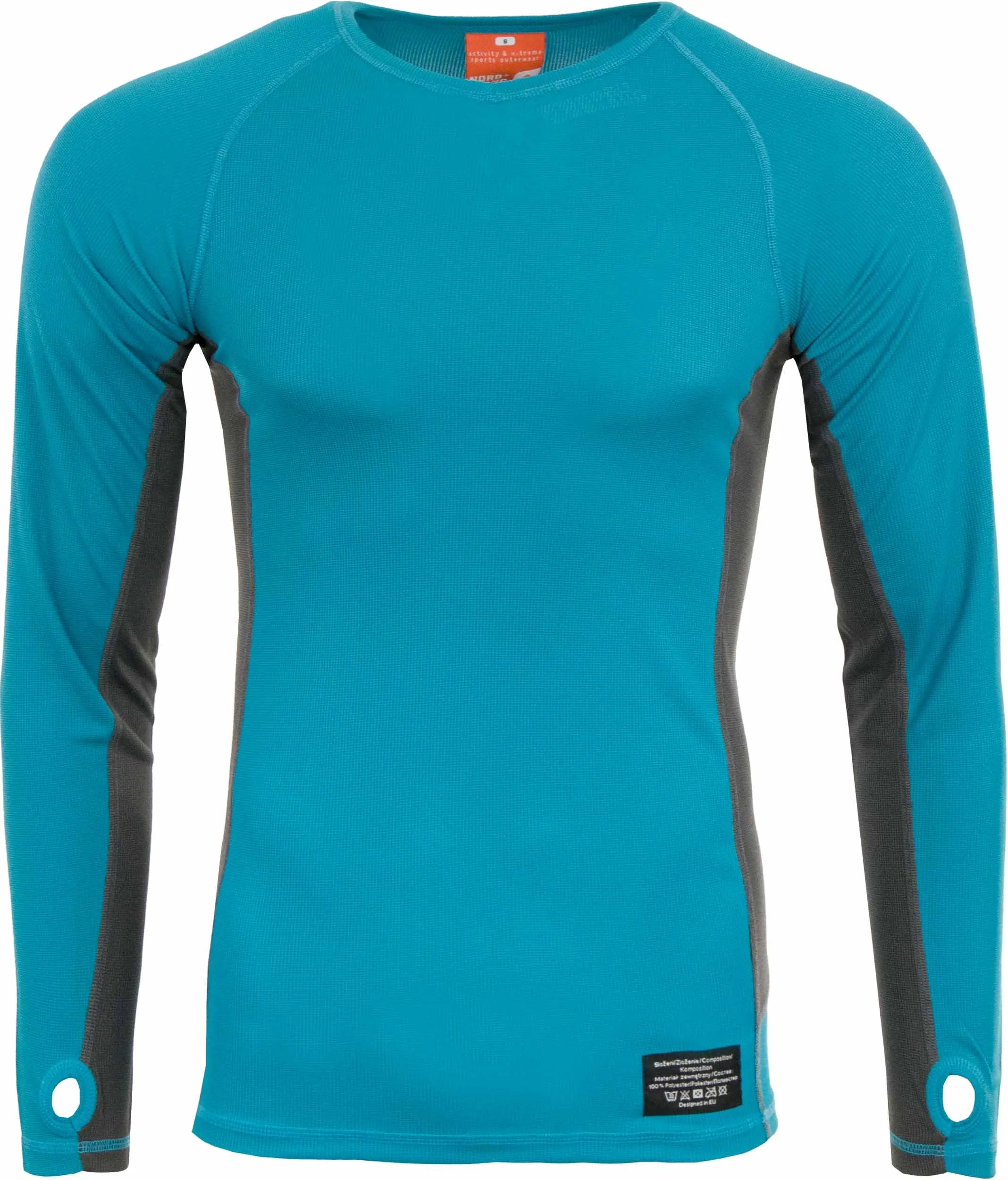 Nordblanc Heren Functioneel T-shirt träffade Lange Mouwen Blauw S