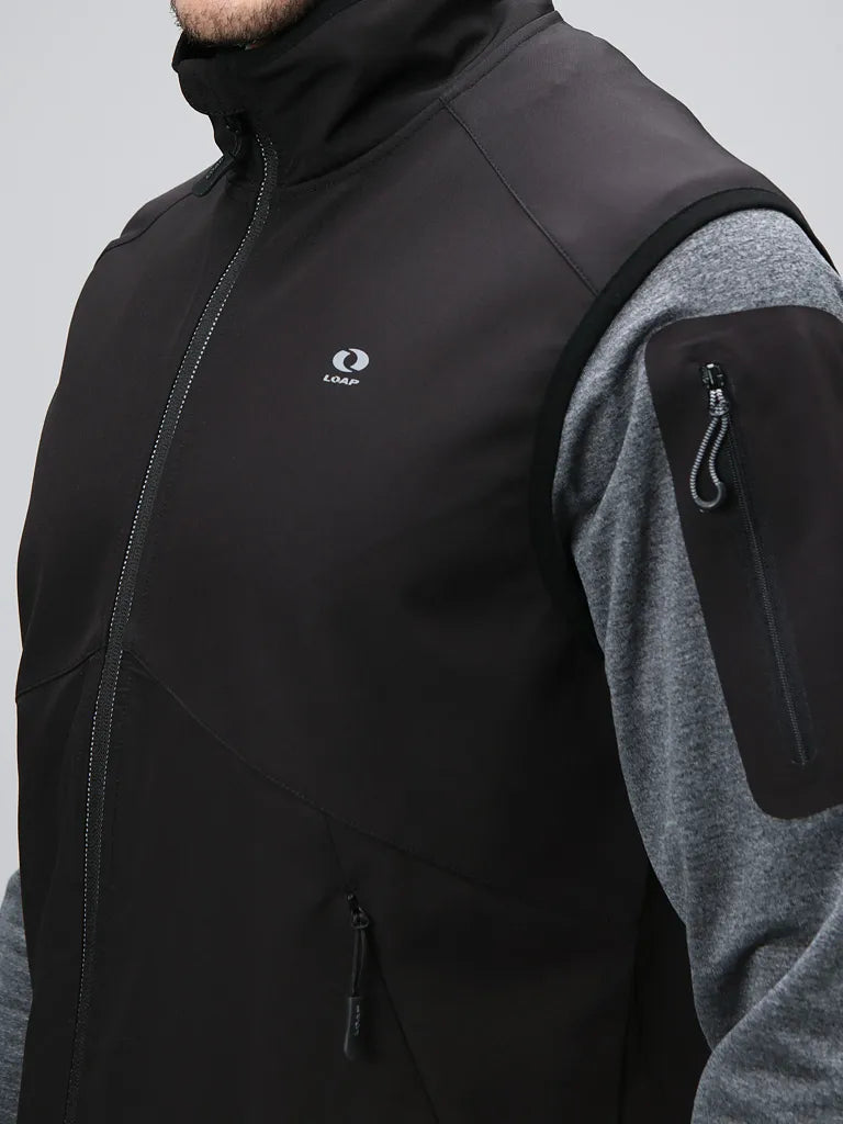 Elegante Zwart Herenvest van Luxe Wolmix