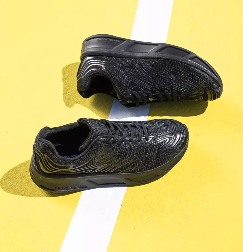 Bróga Unisex Fessura WMNS Runflex 01 Canbhás Dubh/Dubh Dubh 42