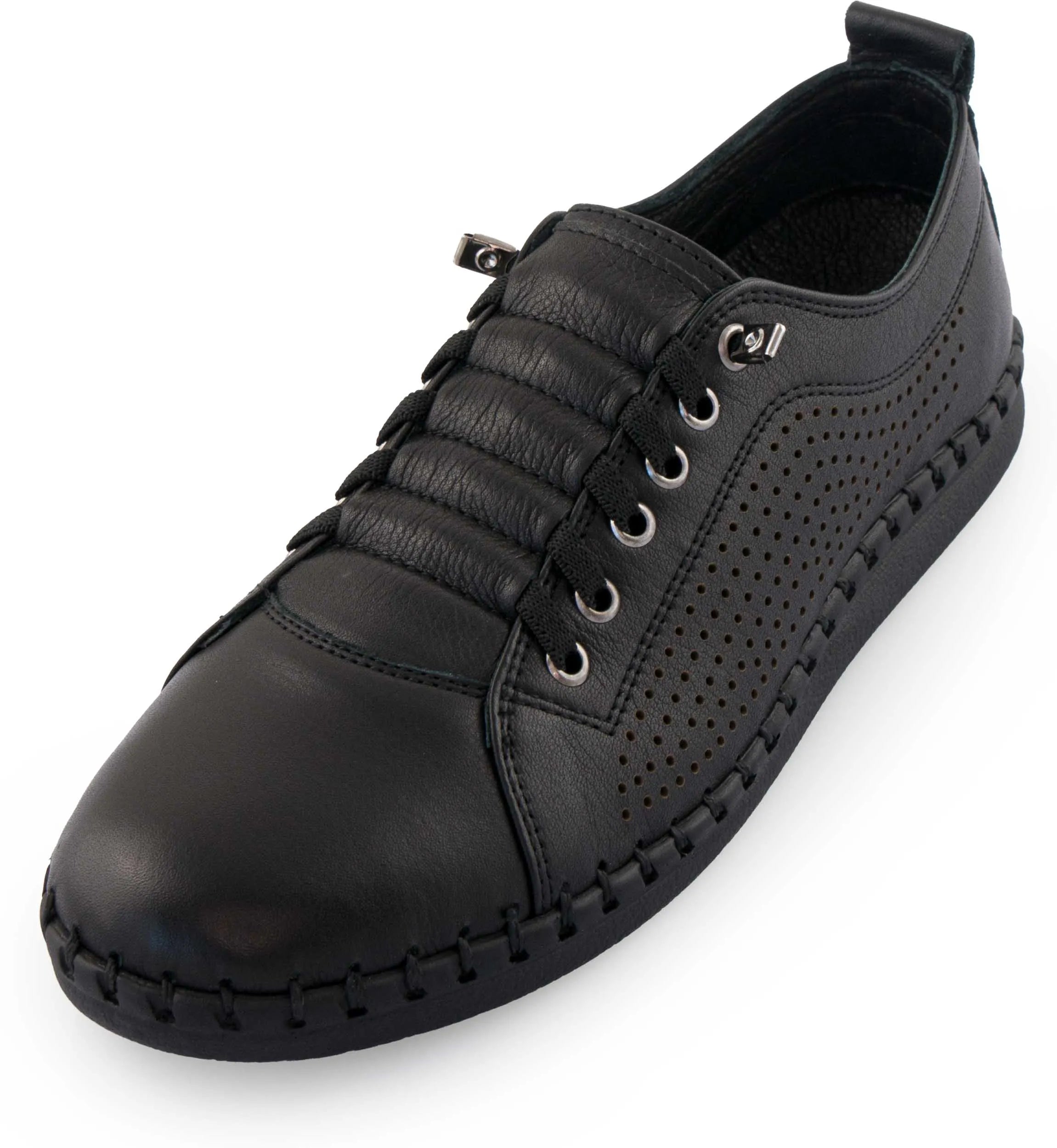 Dames Leren Schoenen Nell Esegui Zwart Zwart 41