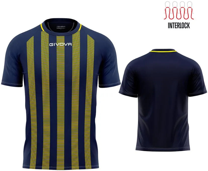 Sportovní tričko Givova Rugby Blue-Yellow L