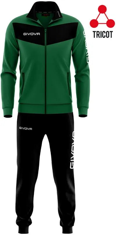 Set sportivo Givova Visa triacetata verde/nero 4xl
