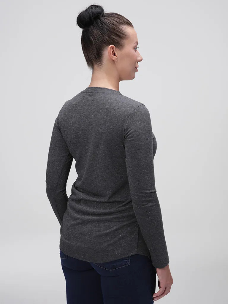 Dámy t -shirt loap baxana čierna m - bavlna a elastická