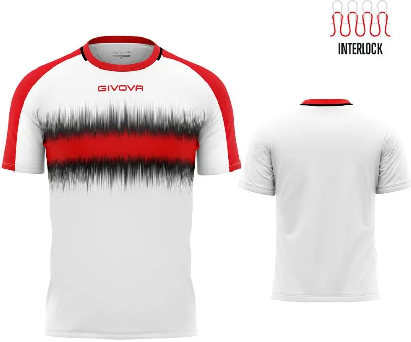 Sport T-shirt Givova Radio rød-sort m