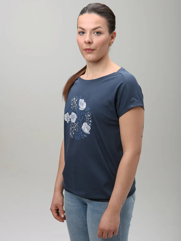 Dames t-shirt loap Barga Blauw Blauw s