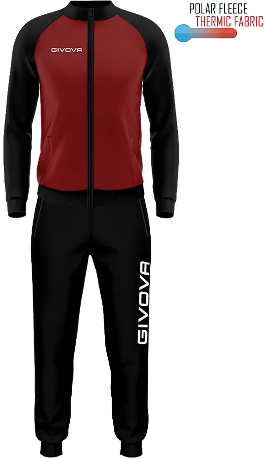 Set sport Givova Cuba Burgundy-Black S