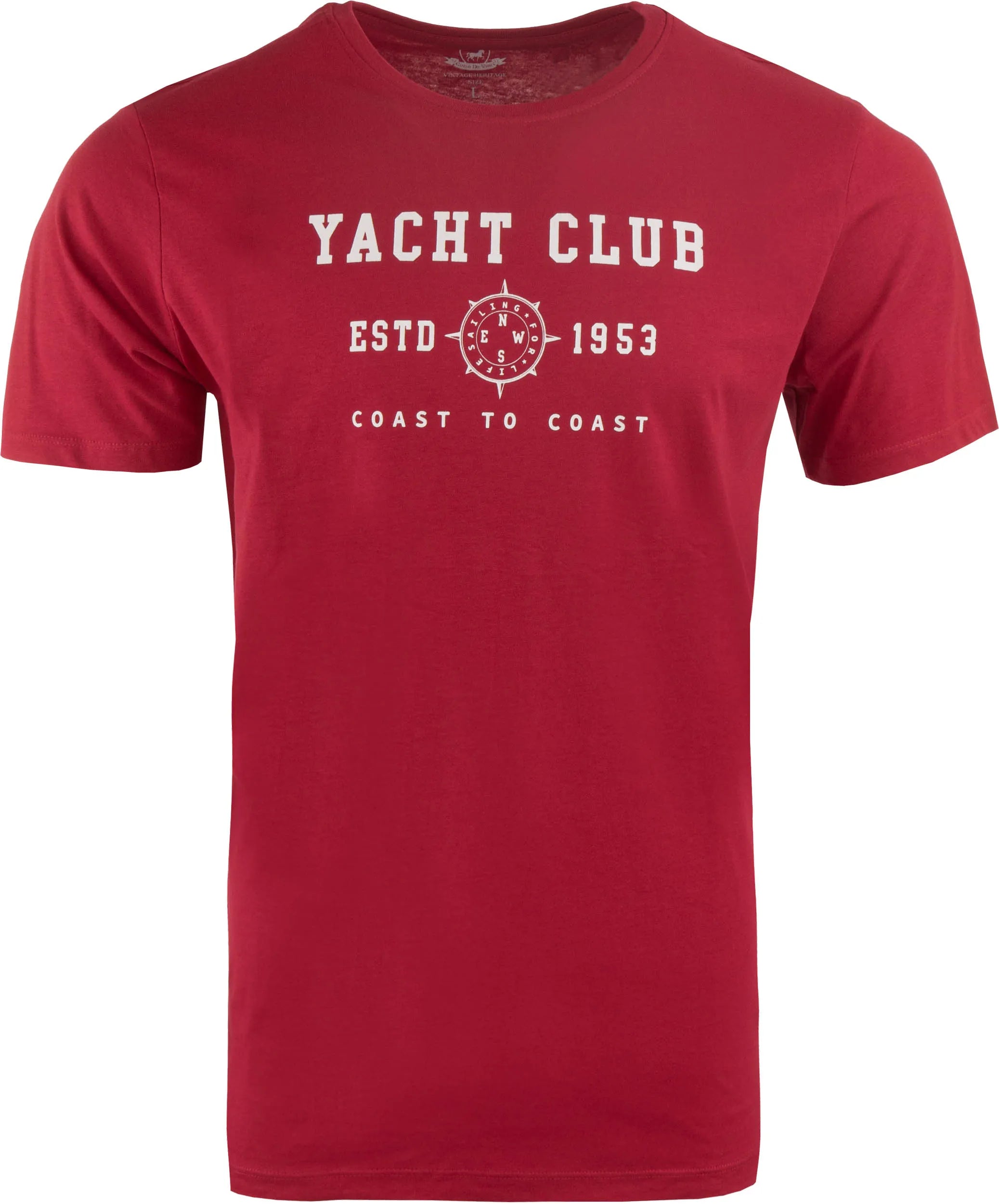 Men's T -Shirt Corso da Vinci Livenza Rood - Cotton M