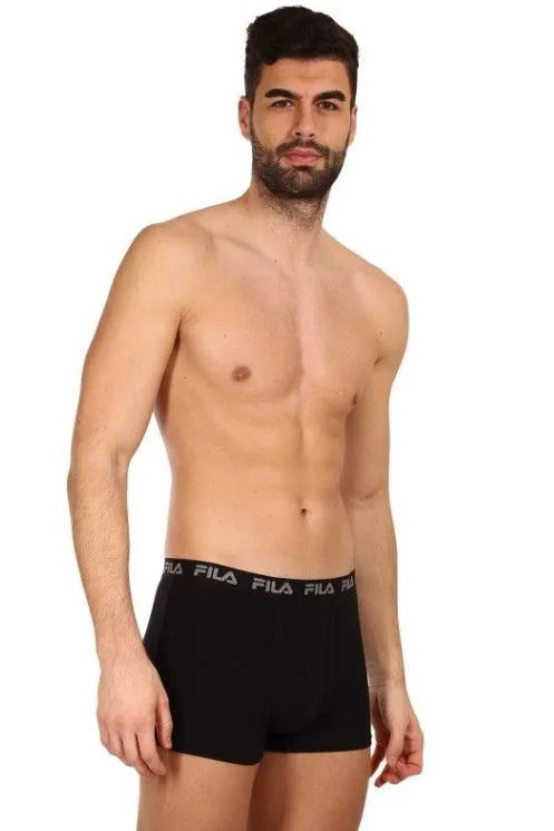 Shorts da pugile maschile Fila Black L - traspirante e comodo