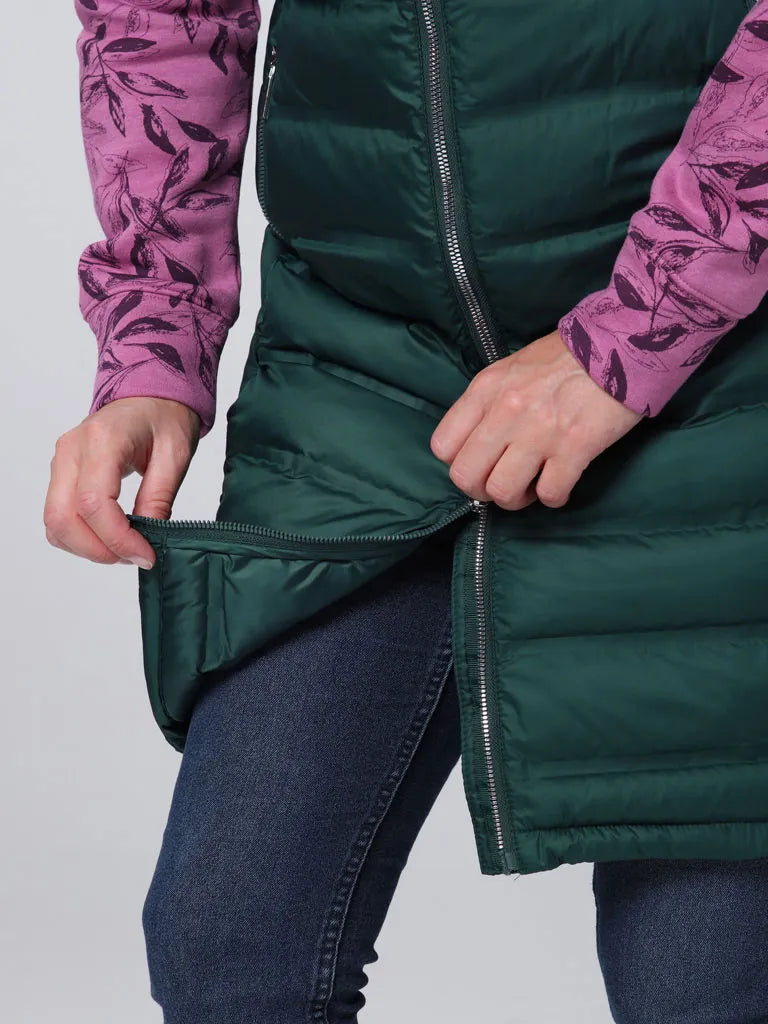 Gilet da donna verde scuro loupe itala l - caldo e alla moda
