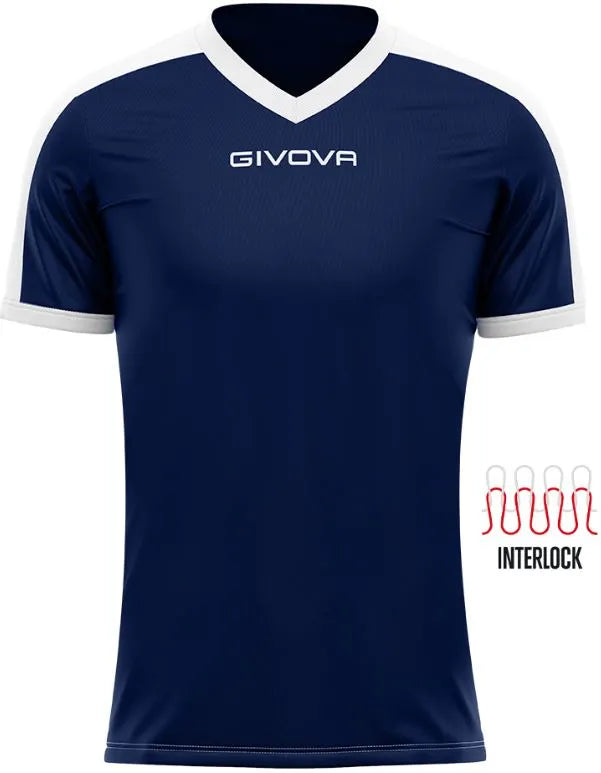 Sport T-Shirt Givova Revolution Blue-White Blue XL
