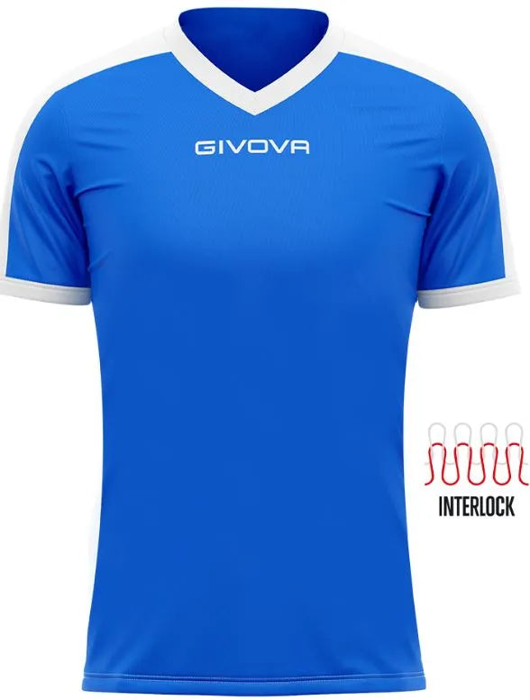 Tricou sport Givova Revoluție Royal-White L