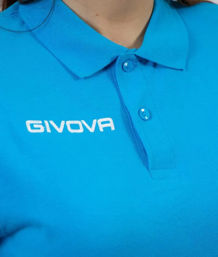 Polo shirt givova polo cotone piquet summer blue m