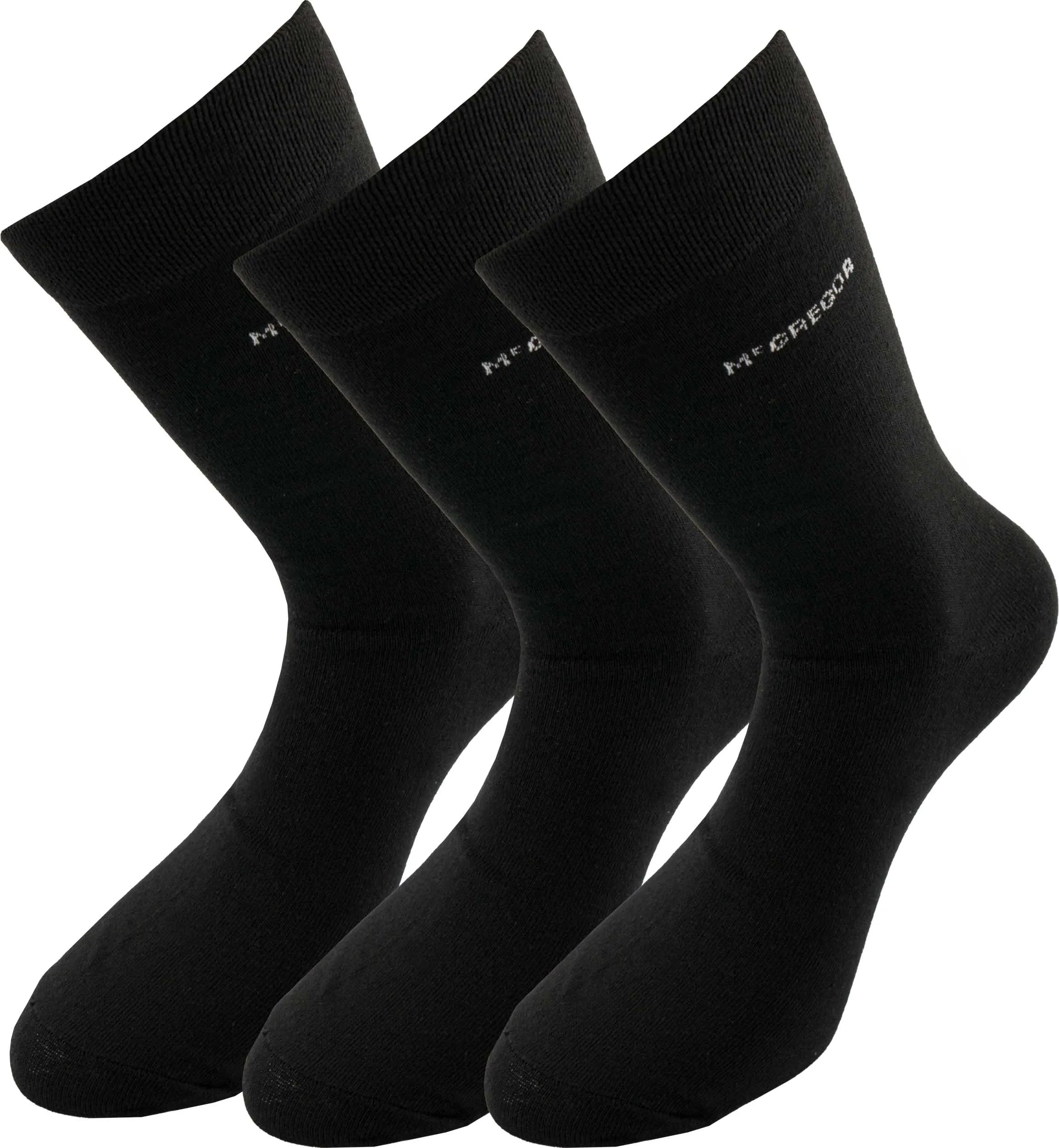 McGregor Black Socks 3-Pack 43-46: Cotton & Comfort