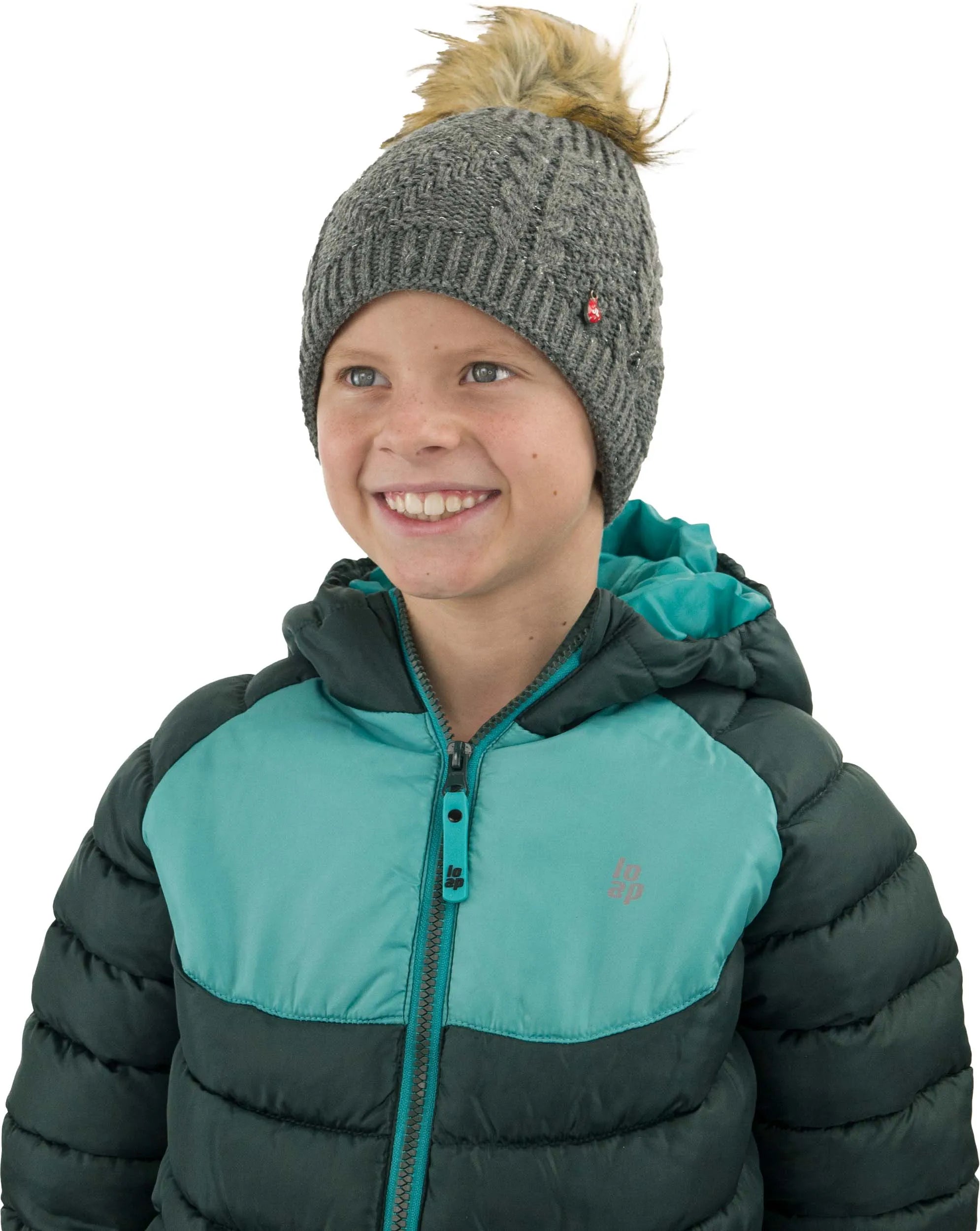 Teplé děti zimní klobouk džem Dainty Grey 7-10 let