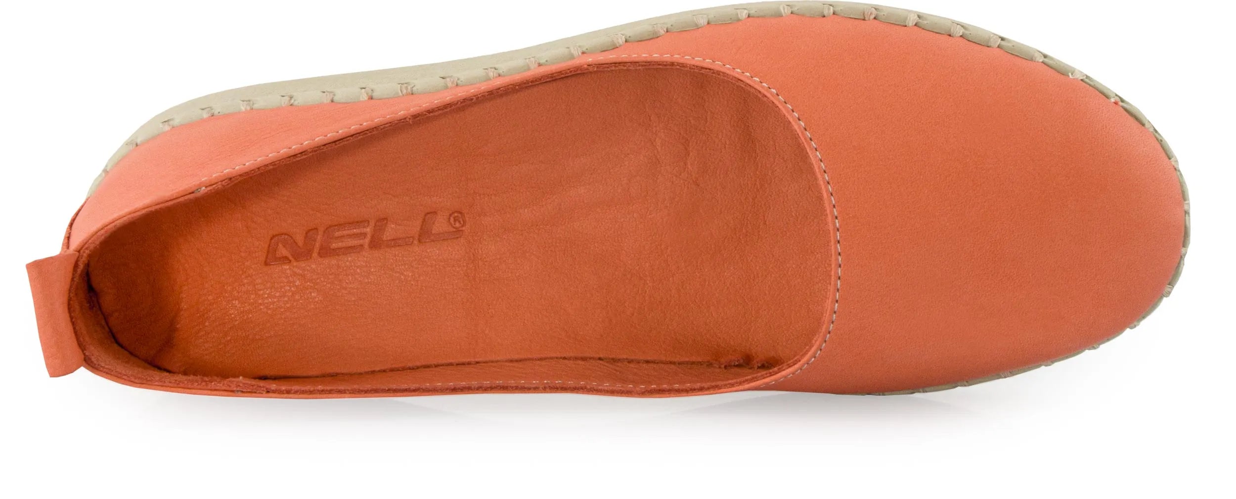 Women's leather ballerinas nell pumpkin orange 41