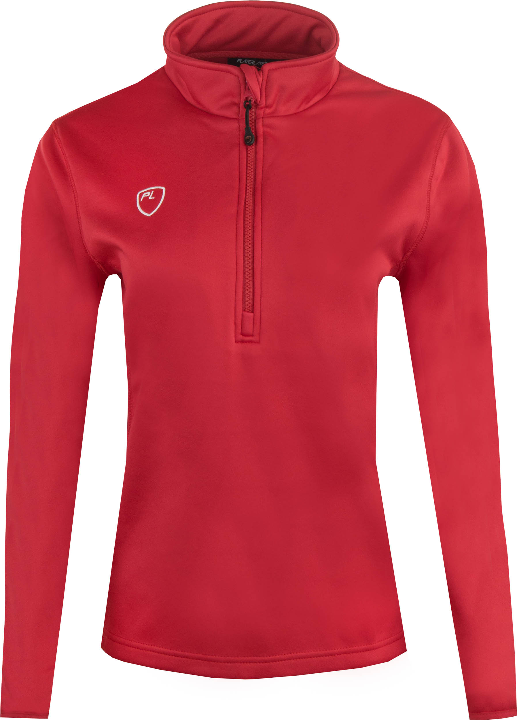Damen 1/4 Zip Sweatshirt Scarlet Rot - sportlich und komfortabel