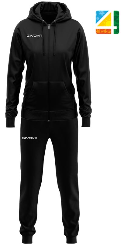 Women's Set Givova King Donna Black black M
