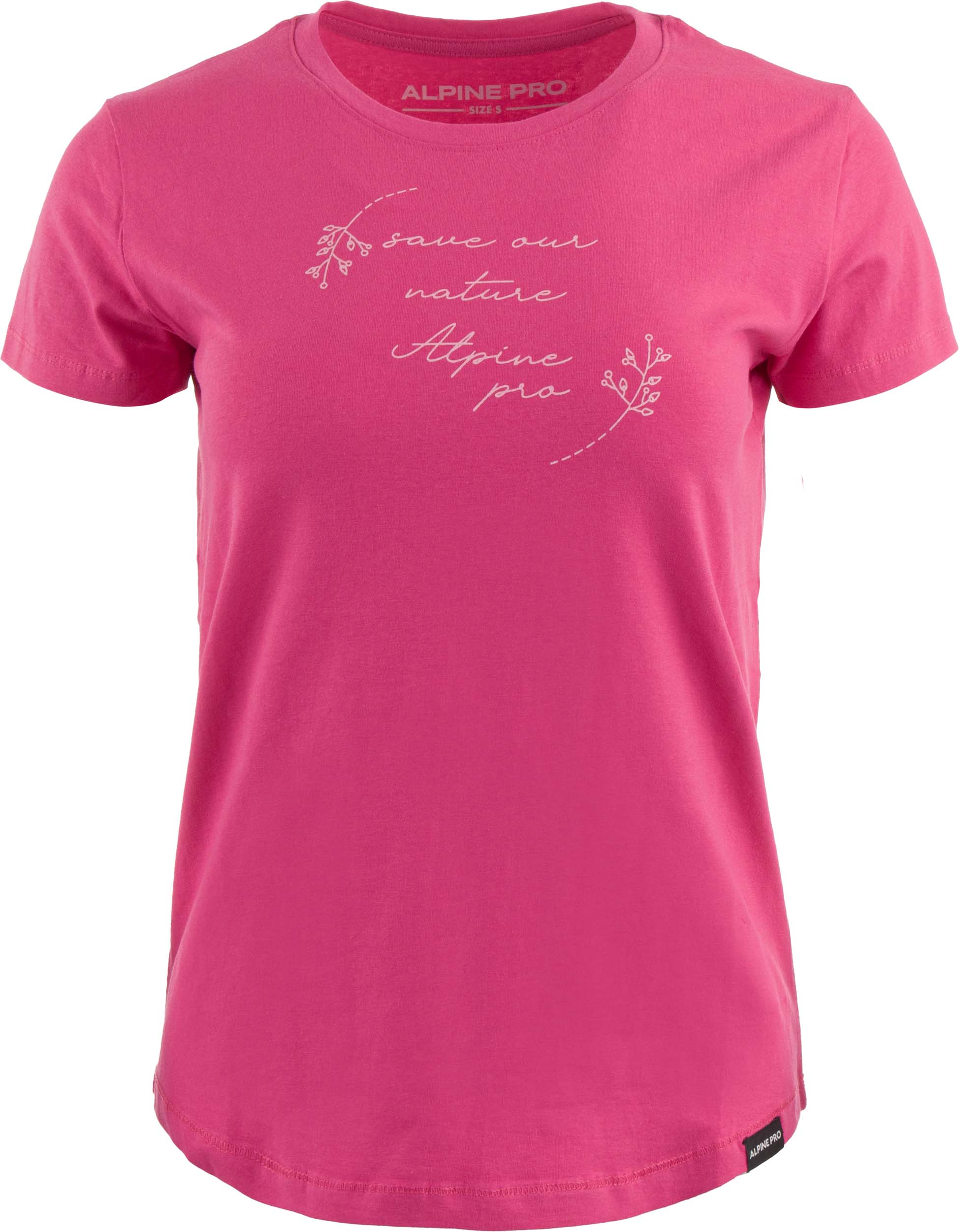 Dames T-shirt Alpine Pro Badena Pink L - Ademend & Lichtgewicht