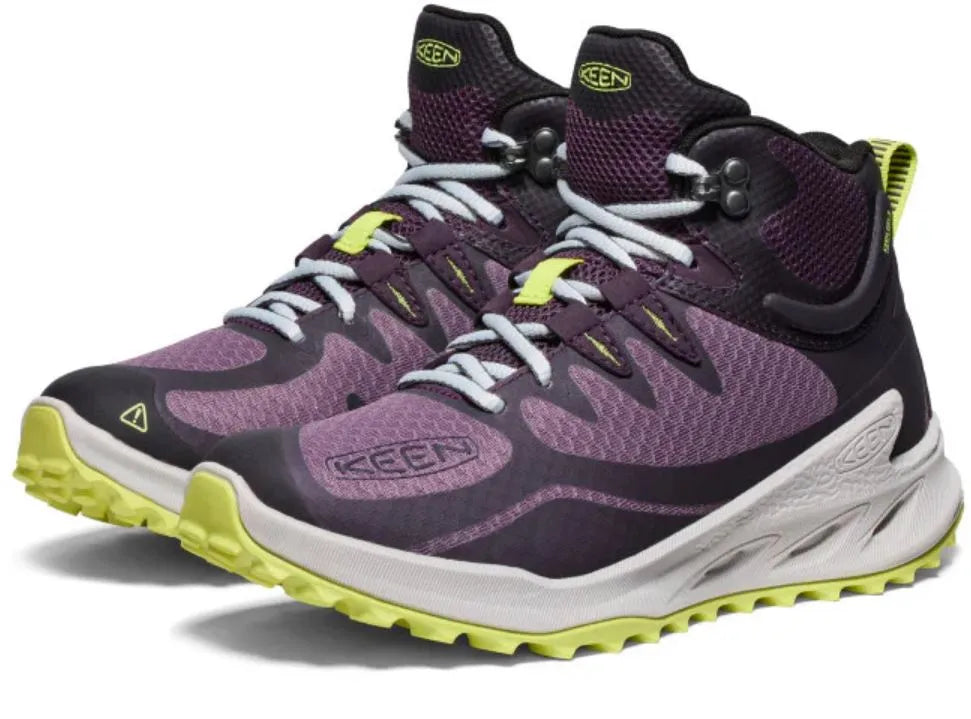 Damesschoenen Keen WMNS Zionic Mid WP Zwart Pruim/Daiquirri Groen Paarars 38