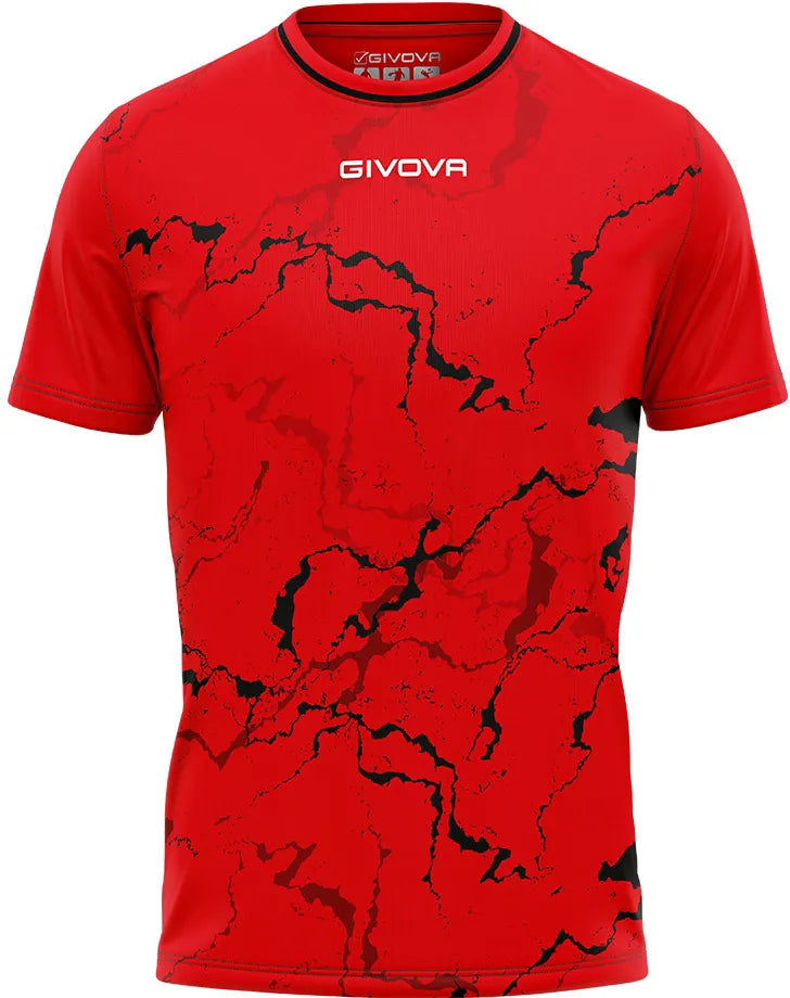 T-shirt sportivo Givova Grafite Red-Black L