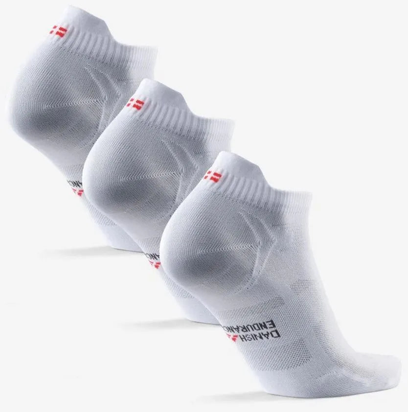 Chaussettes de course à faible coupe danoise 3 pack blanc 43-47