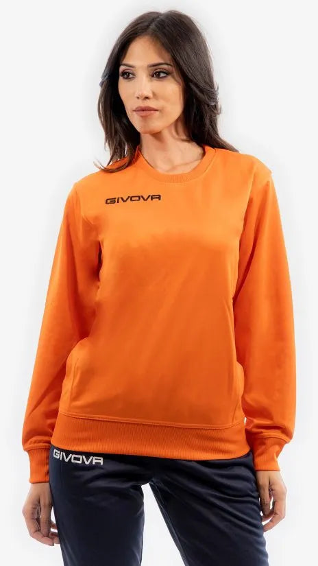 Sports sweatshirt givova polarfleece one orange 2xl