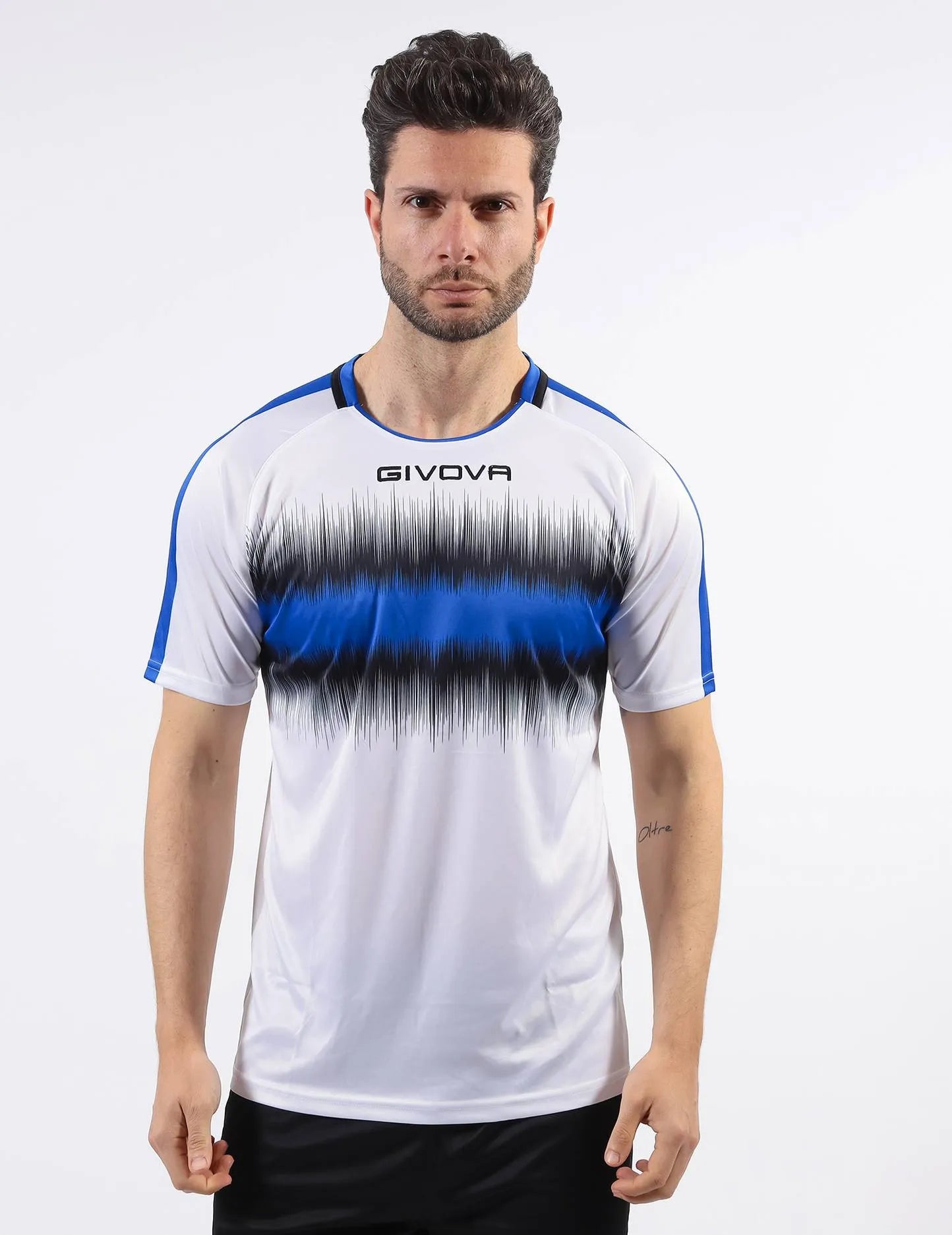 Sports t-shirt givova radio royal-black white xl