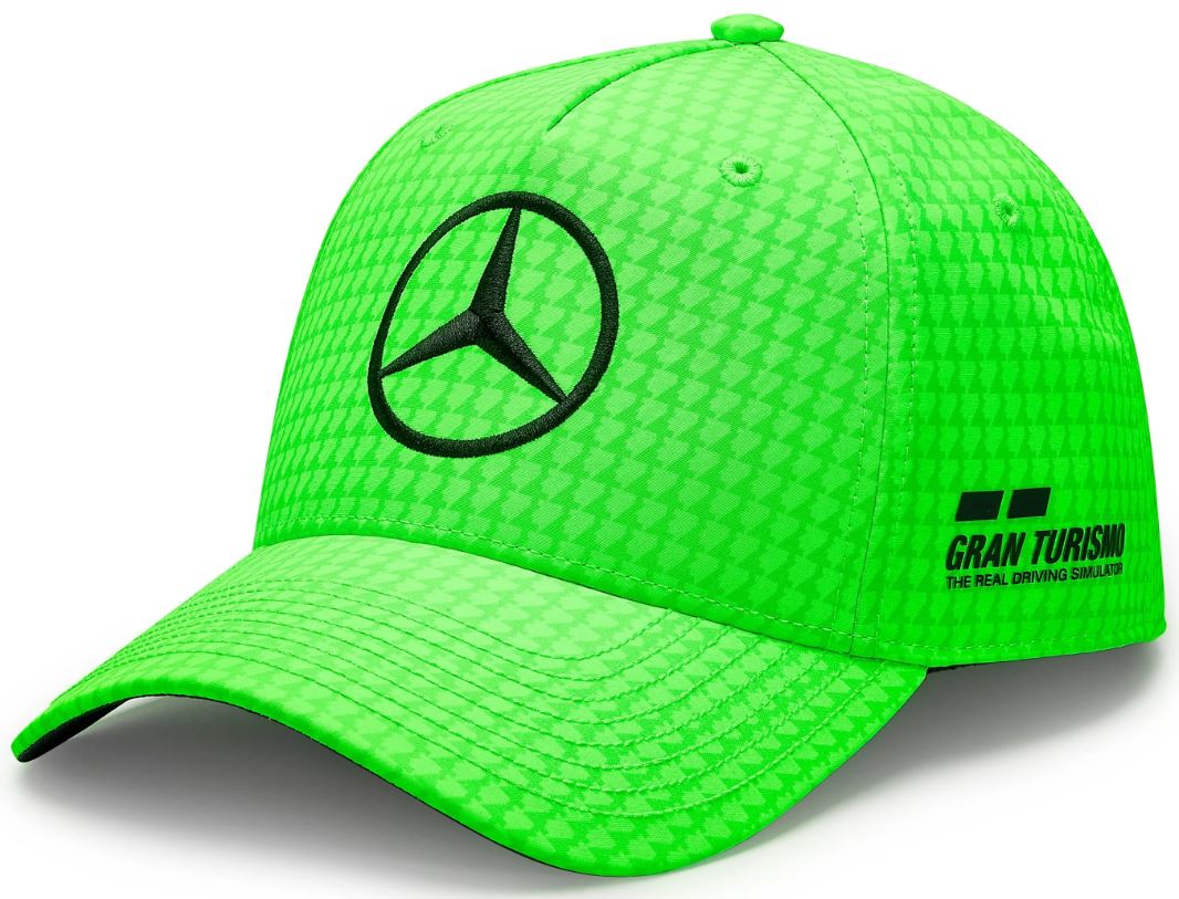 Neon Green Children's Hat Mercedes F1 LH Junior Cap