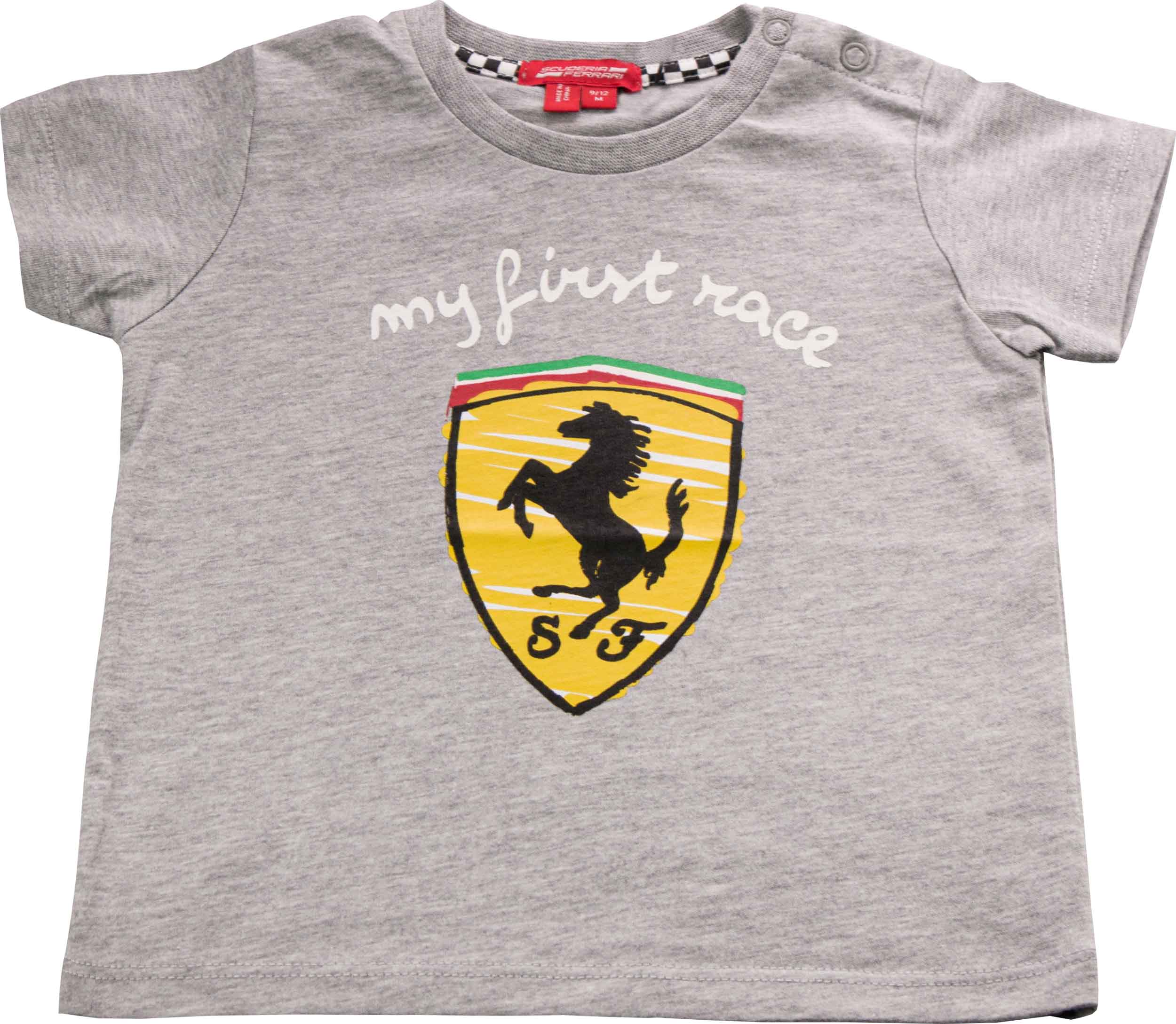 Tricou pentru copii Ferrari Melange 3-6 luni de bumbac