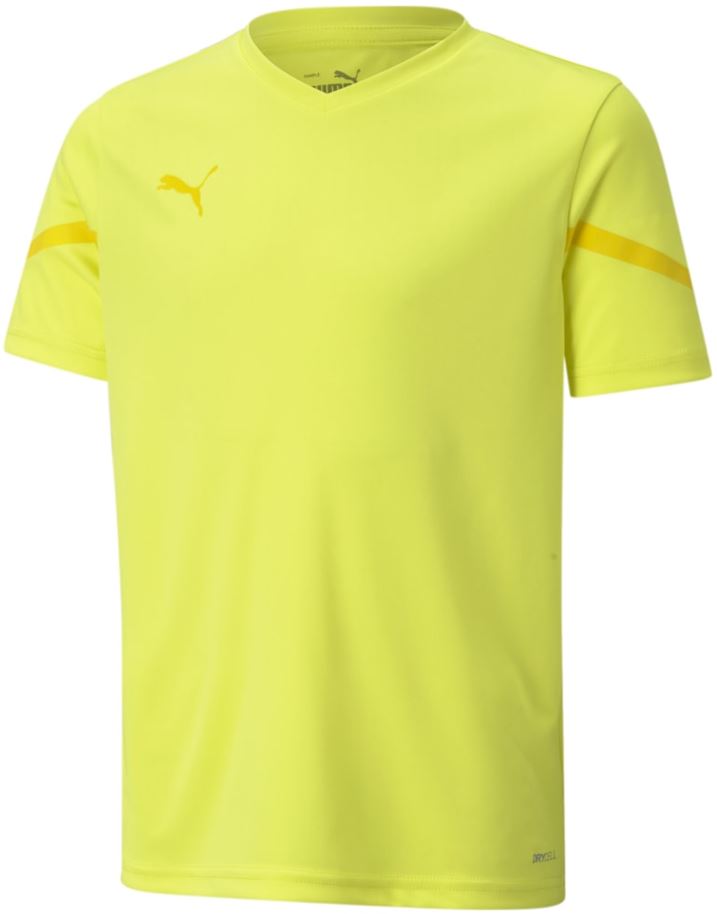 Kinder T-shirt Puma Teamflash Jersey Geel 116