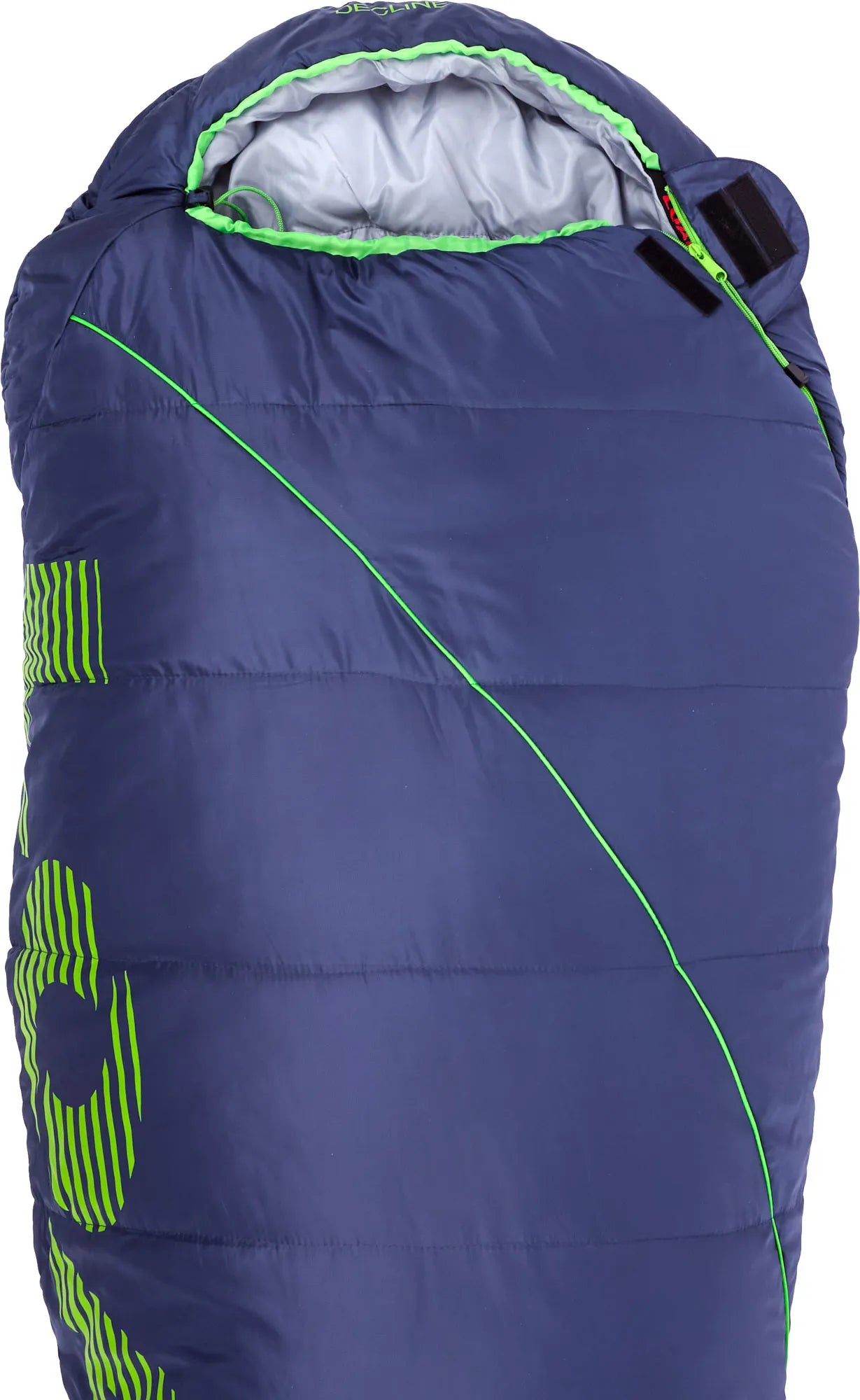 Mummie Slaapzak Loap Declin Donkerblauw-Groenblauw Linker Rits