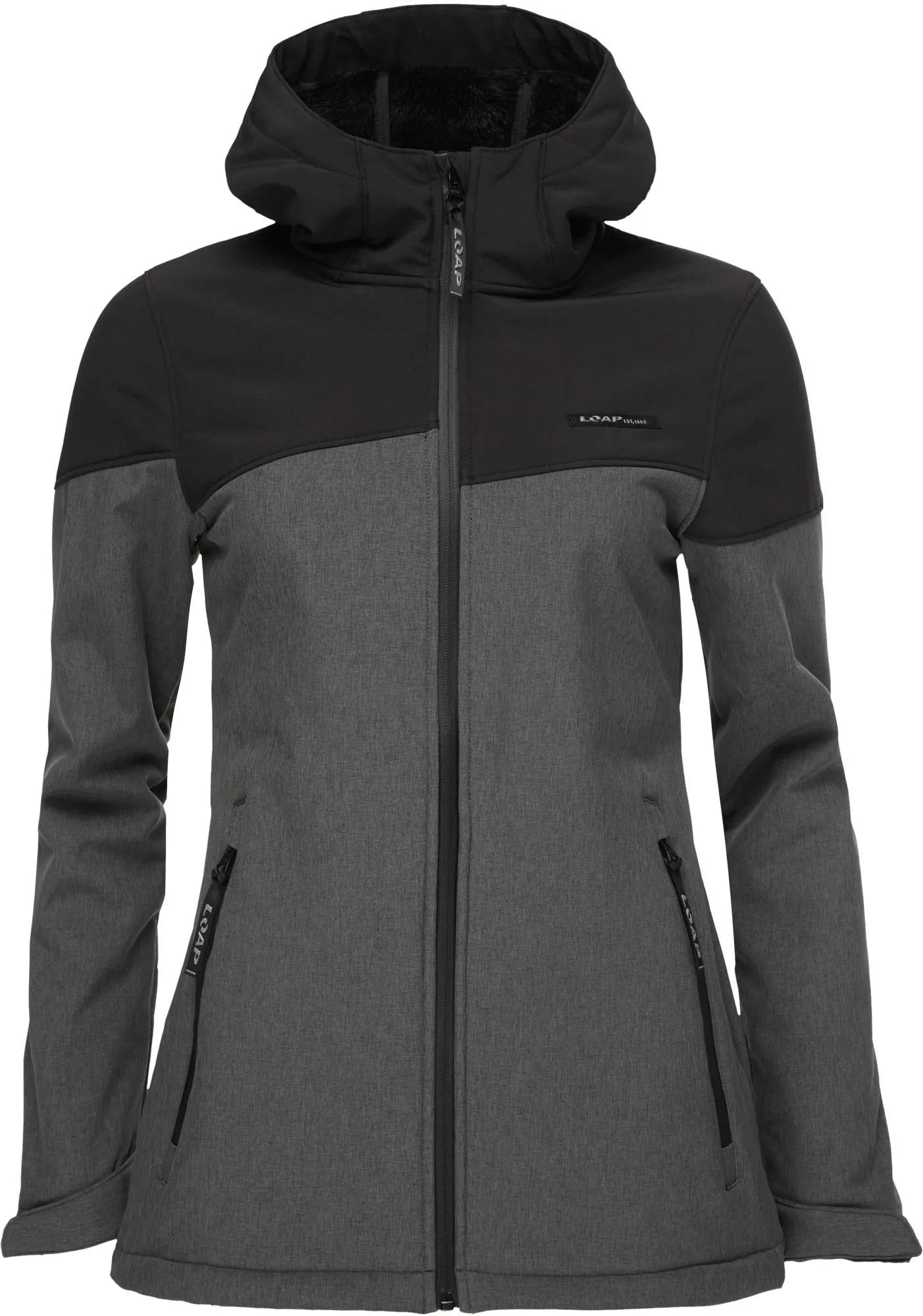 Ladies Softshell Jacket Ludysa Dark Grey - a prueba de viento y transpirable