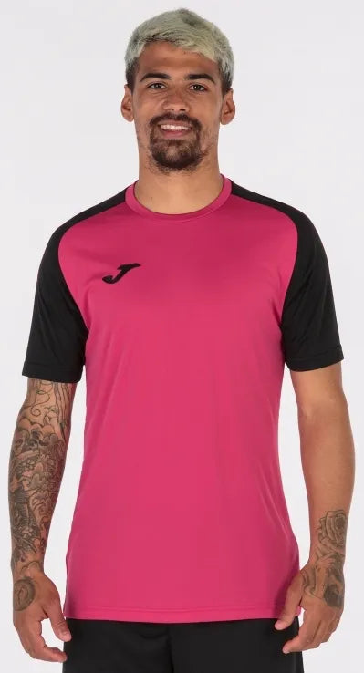 Joma Academy IV Sport T-shirt Fuchsia-Zwart M-oddech i światła