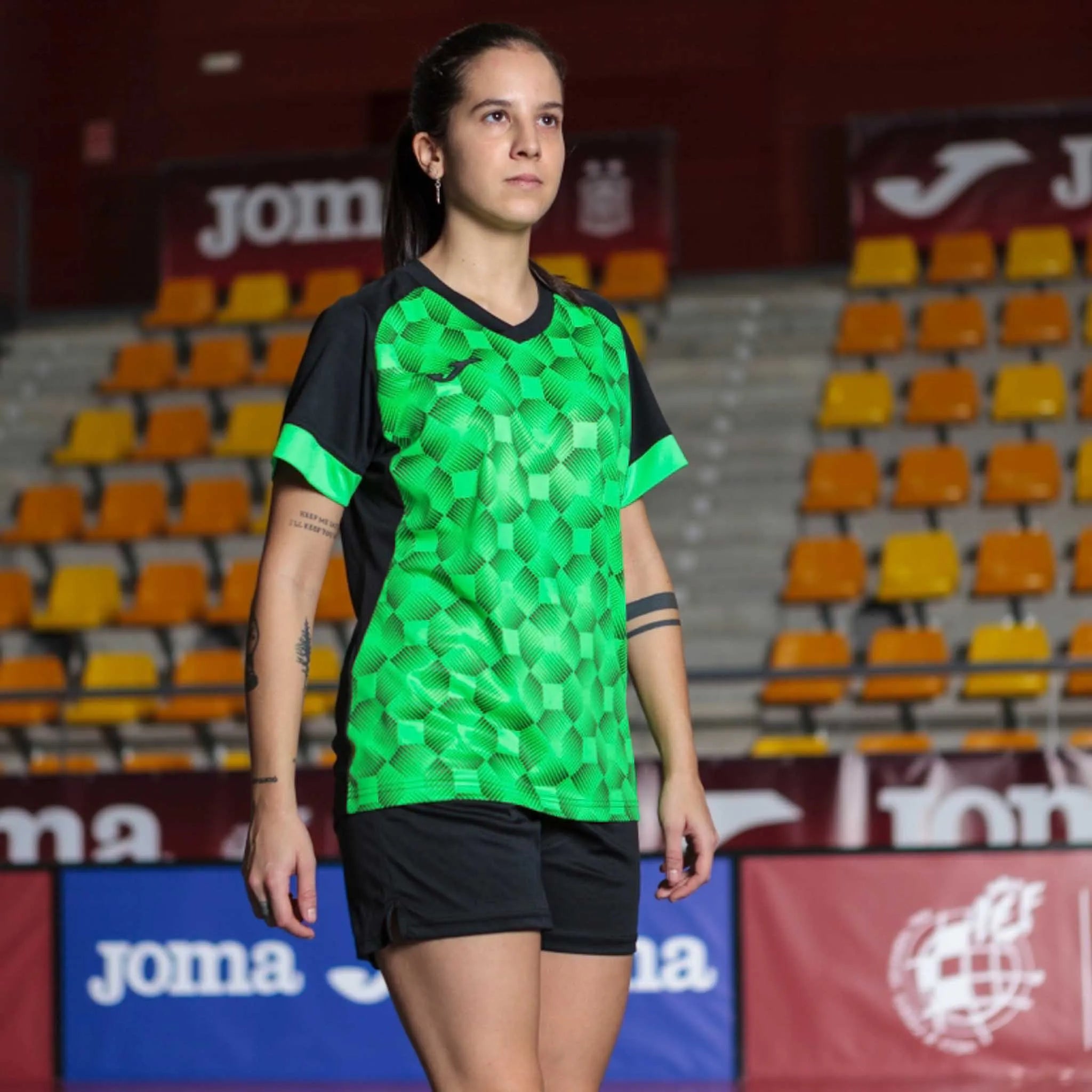 T-shirt Joma Supernova III femminile Fluoro verde L