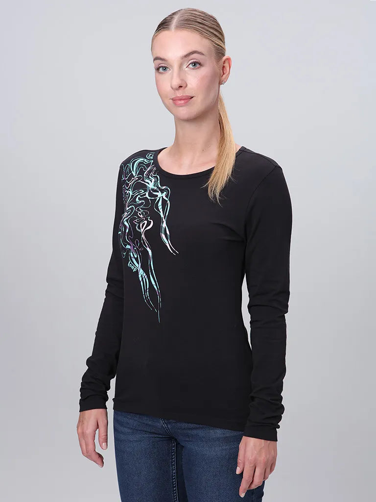 Ladies T -Shirt Abmora Black L - Comfort & Stylish Design