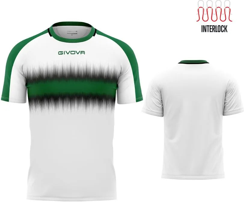 Camiseta deportiva Givova Radio Green-Black XL