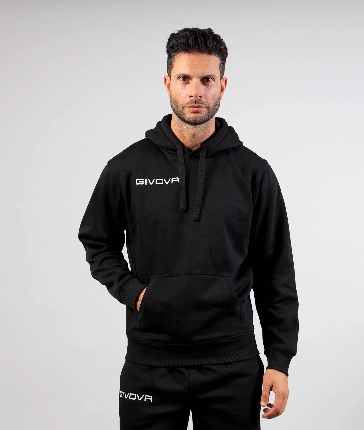 Bavlnená mikina givova mikina čierna m