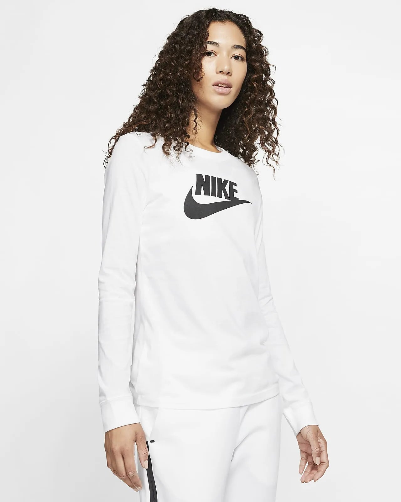 Tricou pentru femei Nike esențial pictogramă futura alb, xs