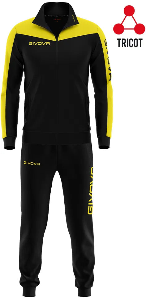 Sports Set Givova Roma Black-Yellow 2xl