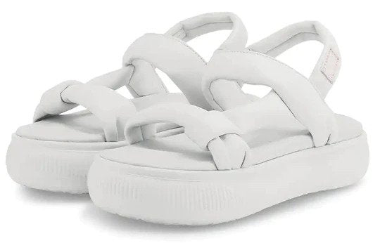 Puma Mayu Summer Cloud Nimbus Sandals Natural Leather Zln 0868