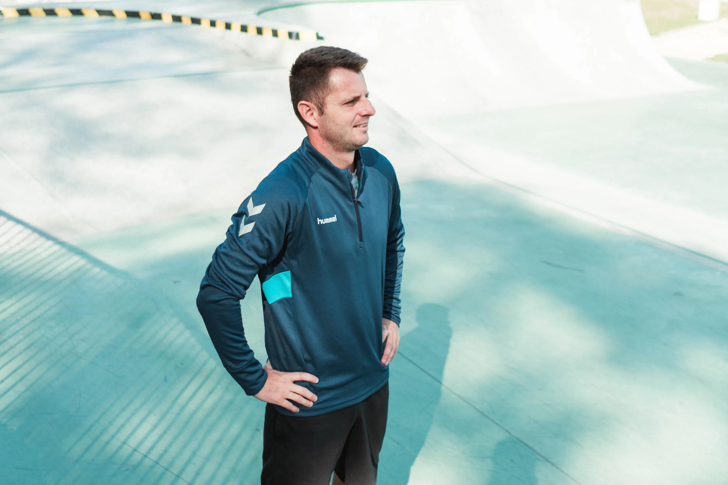 Hummel Tech Move Half Zip Sweatshirt Blue - Men M