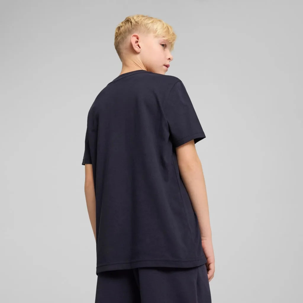 Kinder T-Shirt Puma Ess Nr. 1 Logo Tee B Blauw 140