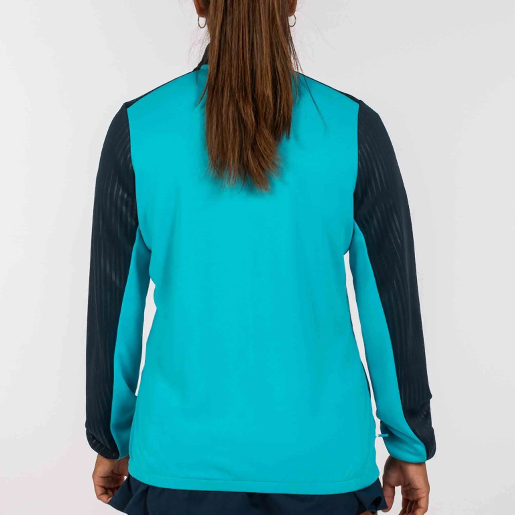 Dames bluza Joma Montreal Full Zip Fluor Turq-Navy Turquoise 2xl