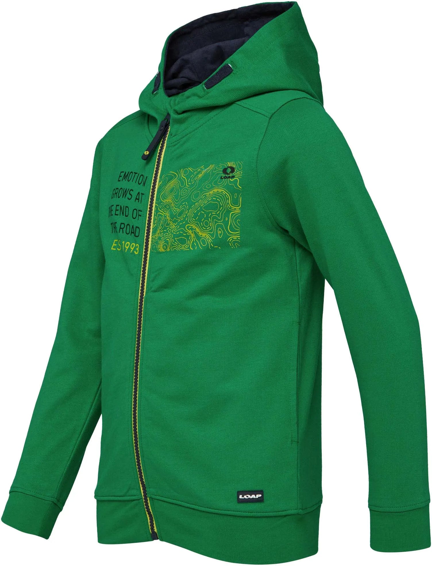 Sorto de moletom infantil Loac Berd Green 134-140