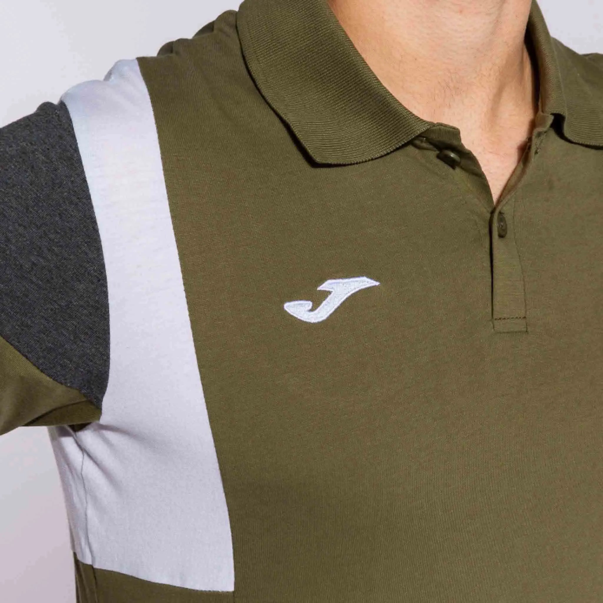 Sports T-shirt Joma Sleeve Polo Khaki Khaki 2xl