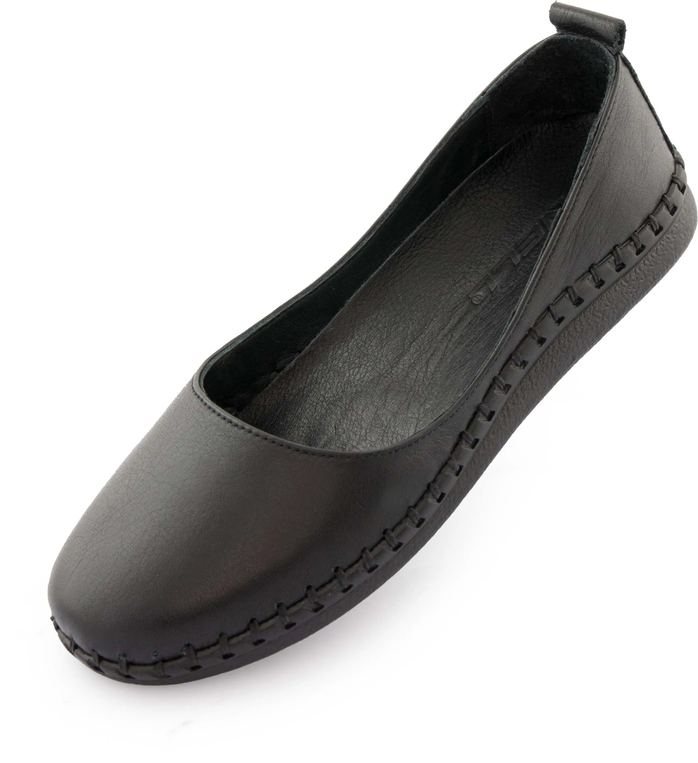Dames Leren Ballerinas Nell Black Zwart 38