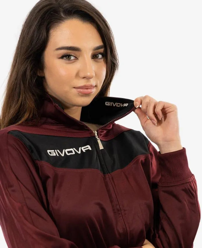 Sports Set Givova Visa Triacetato Wine/Black 3xs