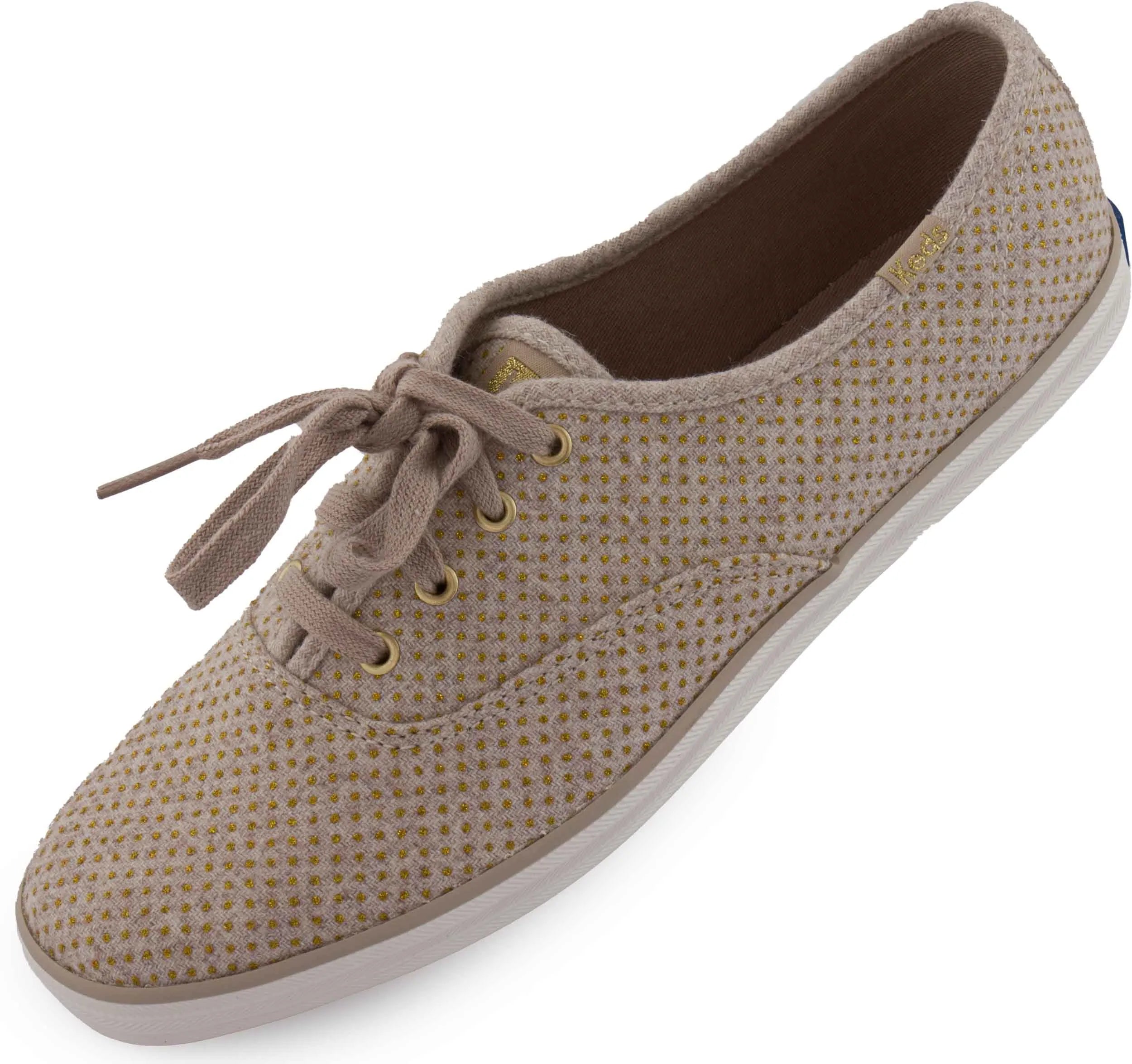 Chaussures féminines Keds WMS Champion Toile de laine scintillante Beige 39.5