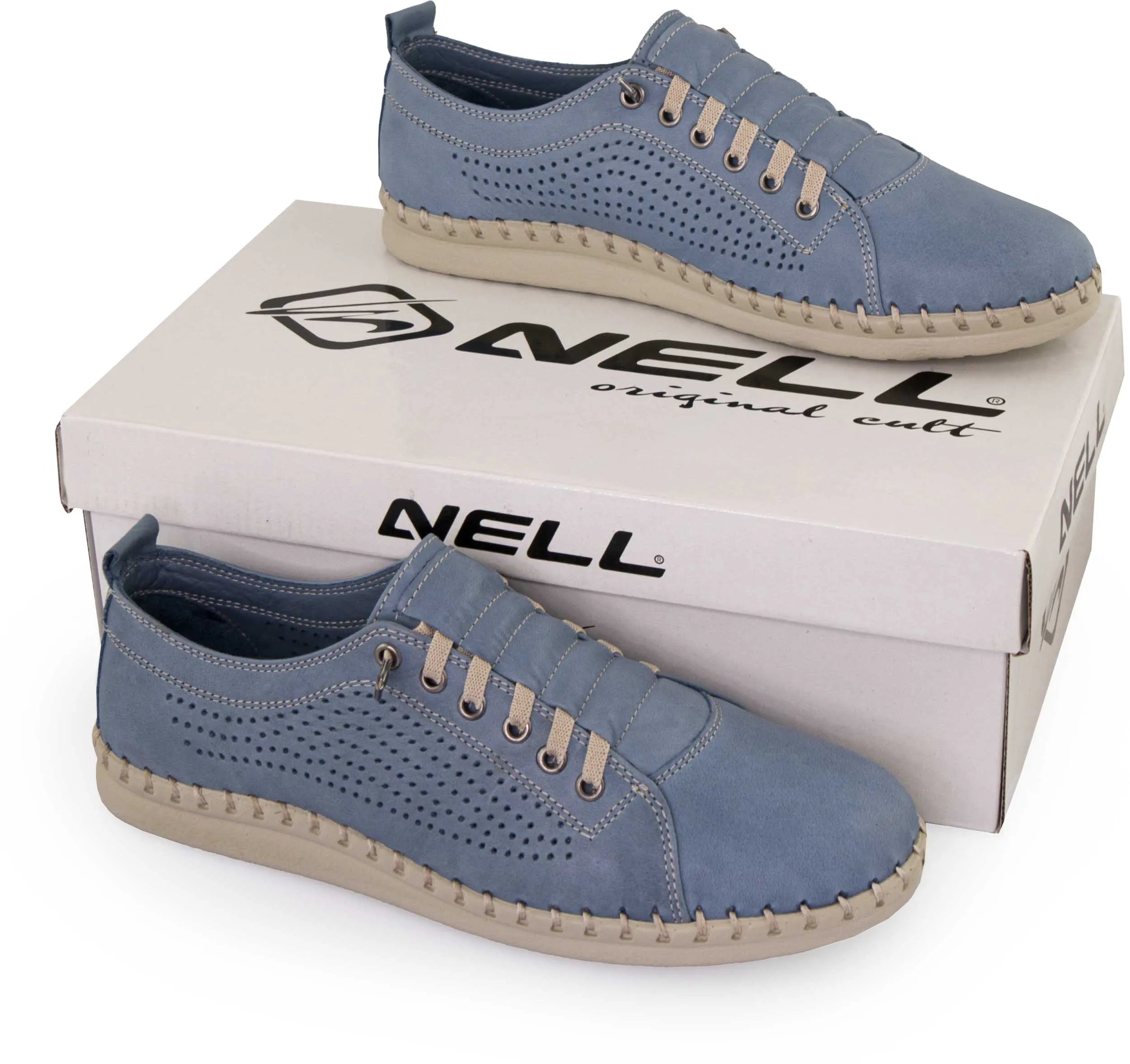 Women's leather shoes nell perform denim blue 38