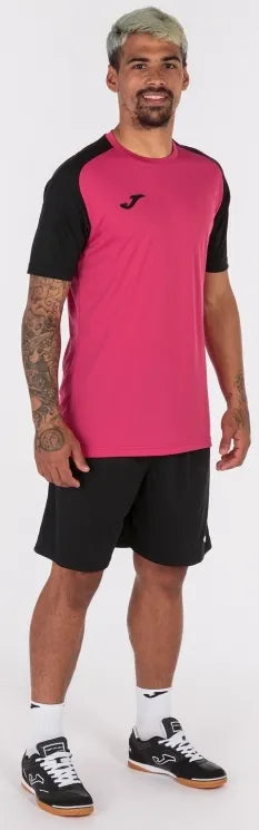 Joma Academy IV Sport T-shirt Fuchsia-Zwart L-Ademend & Licht